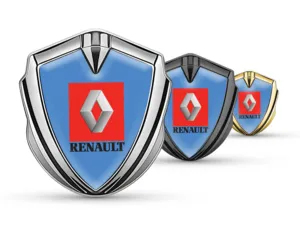 Renault Emblema Metallico Badge Look Tuning Dettaglio Lucido